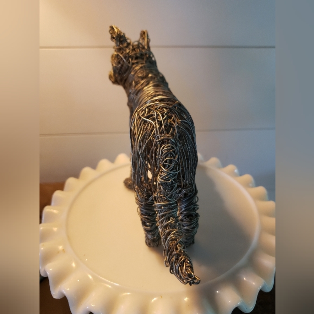 Wire Art of German Shepherd Dog, Vintage, artist unknown - Picture 14 of 14